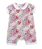 Oceankids 赤ちゃんの少年赤ちゃんの女の子赤ちゃんの幼児のアウターシューズピーターパンカラーと花のジャンプスーツ レッド 12-18 ヶ月