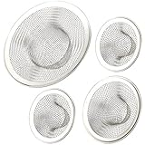 Sink Strainer Set – 4ピースのスチールドレインバスケットのキッチン、バスルーム、シャワーin 3 Sizes