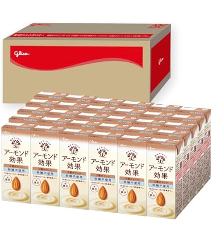 Amazon.co.jp: アーモンド効果 3種のナッツ砂糖不使用 200ml×12本 江崎