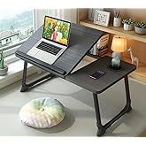 Laptop Desk for Bed Couch, Portable Lap Desk/ Stand for Laptop, Small Adjustable Foldable Bed Table for Laptop and Writing, B