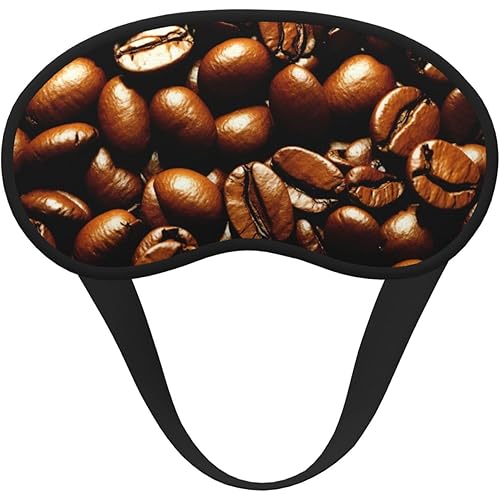 おもしろローストコーヒー豆プリント 大人用 洗えるアイマスク 睡眠用遮光昼寝 夜の休息カバー用