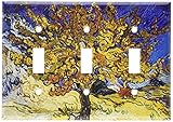Van Gogh – Mulberryツリースイッチプレート Triple Toggle T306-plate 1