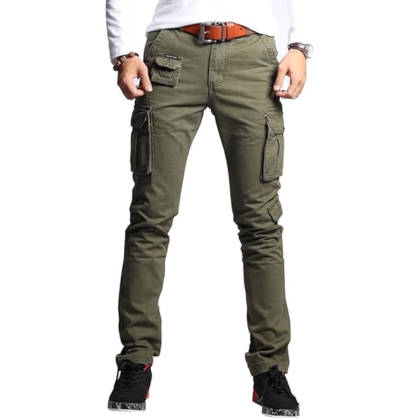 Amazon | [Vomint] メンズファッションミリタリーカーゴパンツスリム