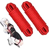 Soxeeh SMグッズ SMセット SM 拘束ロープ 縄 亀甲縛り ひも 長さ10M 2本セット(レッド)