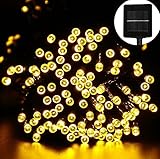 BIENNA ソーラーイルミネーションライト ソーラーライト LEDストリングライト 屋外 屋内 庭 コンセント不要 クリスマス 学園祭 結婚式 10M/100LED 防水 8種類の点パターン 自動点