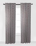 Bacati Triangles Curtain Panel, Orange/Grey