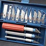 Simplyシルバー – 趣味Razorナイフ – 16pc趣味RazorナイフセットW /ブレードW /ケース( ExactoブレードナイフFits )ステンシル