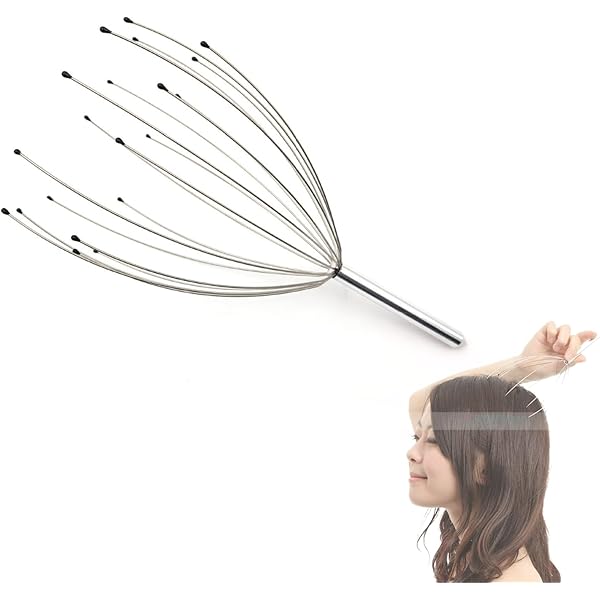 Amazon.co.jp: ゾクゾクっと爽快ヘッドマッサージャー （シルバー