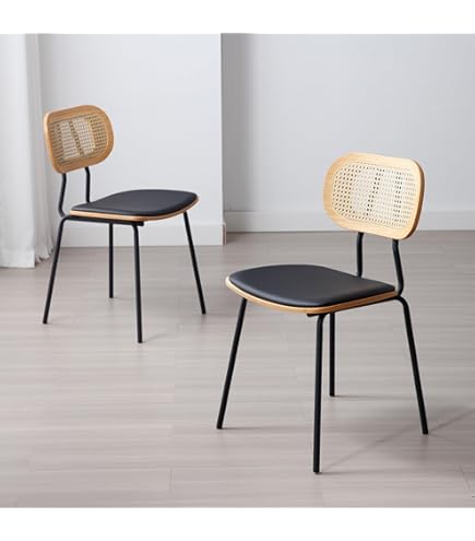 Amazon｜モダンデコ ラタンチェア 肘付き 2脚セット ダイニングチェア