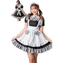 可愛い チェック柄 メイド服 高品质セット 大きい sサイズ メイド コスプレ Amazon | [JUNDOMECY] 可愛い チェック柄 メイド服 高品质セット