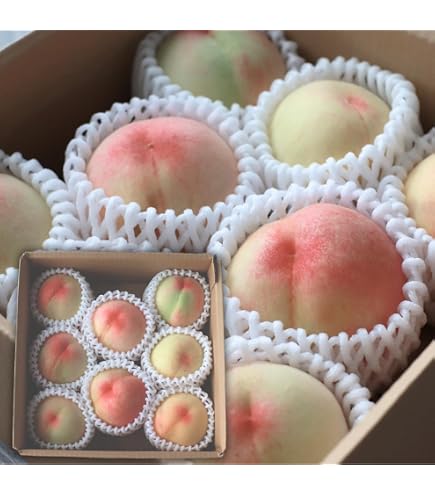 Amazon.co.jp: 桃 岡山白桃 ロイヤル 8～16玉 約4.0kg 岡山県産 JA