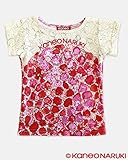 【KANEONARUKI】花頭HA-NA(赤)　アートTシャツ　110cm