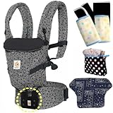 ベビーウエストベルト付　エルゴベビー　ADAPTアダプト・キースヘリング/ブラック プリントカバーセット【正規品2年間保証-SG認定】 （プリントカバー+よだれパッド+収納ポーチ付）