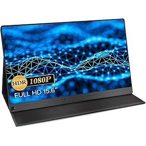 モバイルモニター EVICIV 最新版 モバイルディスプレイ 15.6インチ ゲームモニター IPS液晶パネル 薄型 軽量 USB Type-C/標準HDMI/mini DP スタンドカバー PS4/XBOX/Switch/PC/Macなど対応 EVC-1506