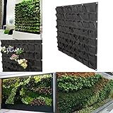 壁掛け式 プランターバッグ 植え袋　ガーデン・屋内屋外・庭の植物育成・園芸用 フェルト製　通気性 大容量の72ポケット