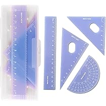 Amazon.co.jp: 定規 三角定規 半円分度器 3点セット ゴールド