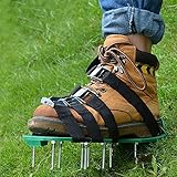 Firlar ガーデンスパイク 芝 スパイクガーデンスパイク 芝生穴あけ用 足取り付け 履くタイプ 樹脂一体成形 高強度 軽量化 6つのベルト 強固 耐久性 1組