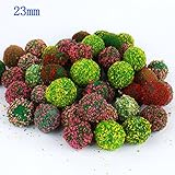 Newone 60個 造花 苔ボール 装飾 結婚式 パーティー 壁 デコレーション ジオラマ 模型 木 森 材料 キット (23mm)