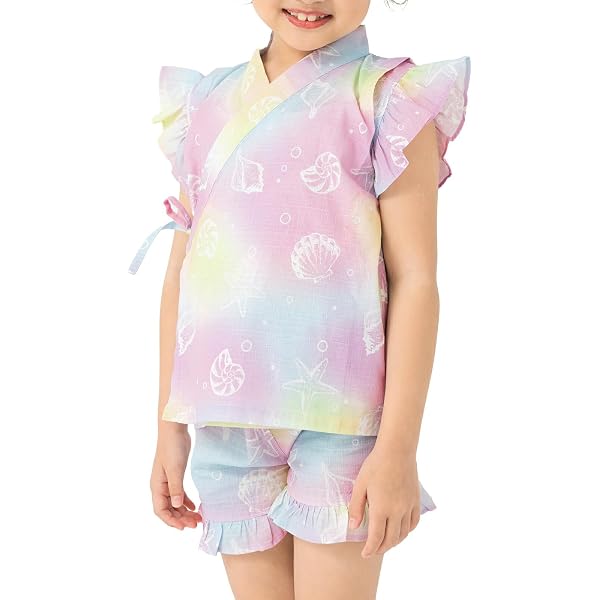 Amazon | [ジェラート ピケ] EC限定 KIDS甚平セット PKFT232442 PNK