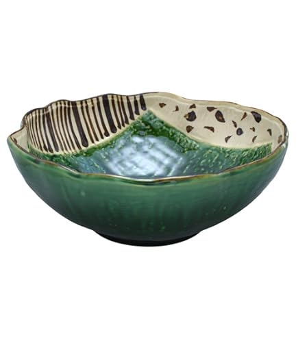 Amazon｜瀬戸焼 中島塩草 「 織部のうつわ 」 6寸 織部皿 プレート 皿