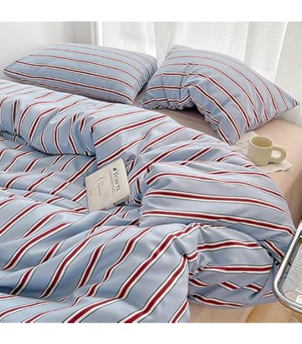 クイーンサイズ ストライプ模様 カバー・シーツセット csbt148.jpg