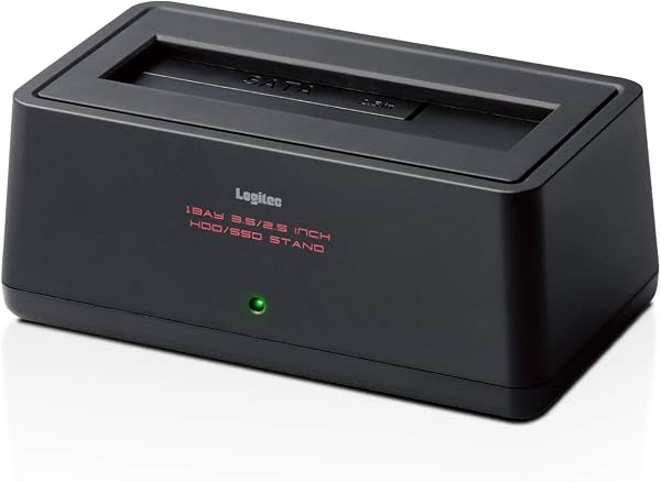 ロジテック HDDスタンド USB3.2Gen1 HDD SSD対応 2.5/3.5インチ 最大16TBまで対応 テレビ使用可能 LGB-1BSTU3 - 1