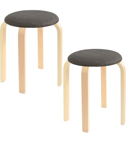 Amazon.co.jp: 木製丸椅子 4脚SET Z-SHSC-1-4SET ナチュラル : 文房具