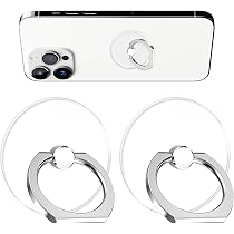 Amazon | スマホリング 丸形 2個入り バンカーリング シルバー リング