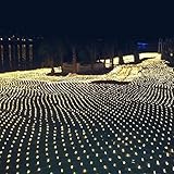 RioRand® LEDネットライト イルミネーション ガーデンライト ドレープライト 連結可能　屋内外装飾　結婚式/ガーデン/パーティー/クリスマス　1.5m96球　イエロー