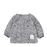 Alec&Yule(アレックスユール) ロングスリーブ ビブ 防水 お食事 エプロン わくわく スモック(サイズ90 - マルチカラー B)