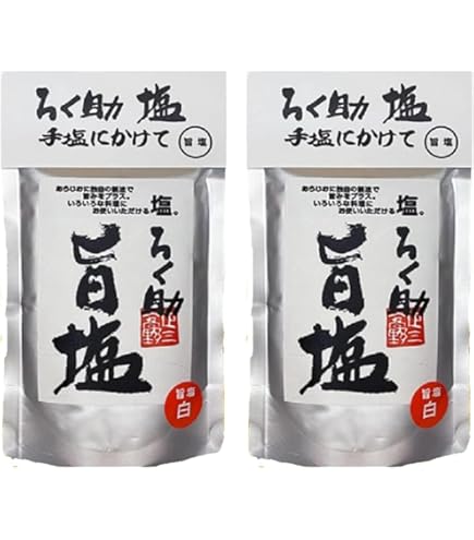 Amazon.co.jp: ろく助本舗 ろく助塩 白塩 顆粒タイプ130g×1個 : 食品
