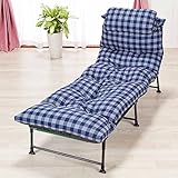 リクライニングベッド 三つ折り 折りたたみベッド チェック柄