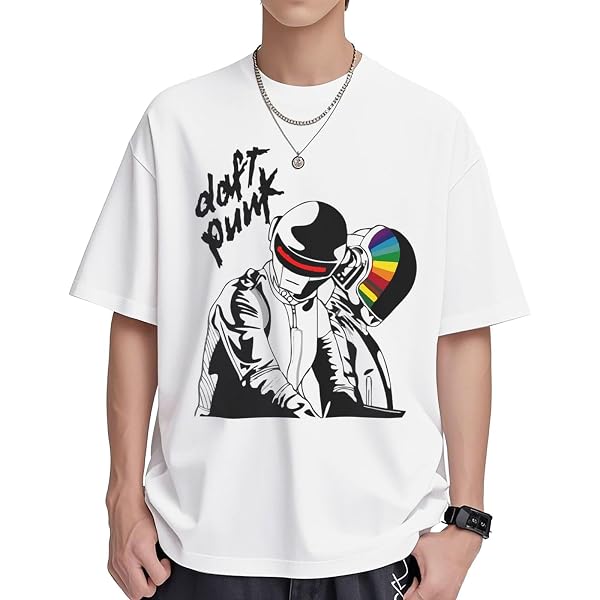 Amazon | [against] ロックTシャツ ヴィンテージ加工 DAFT PUNK