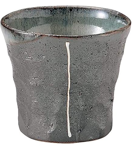 Amazon｜美濃焼 呑む器 削ぎ入り ロックカップ 太錆十草 K43137