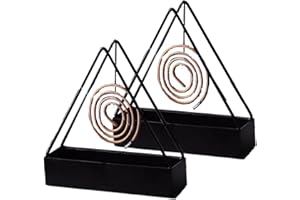Designer Portable Iron Mosquito Coil Holder 2 pcs Sets with Handle - Fireproof Material Incense Holder