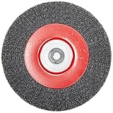 Norton Crimped Medium Face Wire Wheel Brush, Carbon Bristles, 0.014" Wire Size, 1/2"-2" Arbor, 8" Di