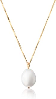 Single Pearl Necklace for Women | White 