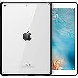 iPad 9.7 ケース MoKo iPad 第5/6世代 9.7インチ 2017/2018専用（モデル番号：A1822/A1823/A1893/A1954） クリアケース TPU枠+PCシェル 衝撃吸収 擦り傷防止 精密設計 薄型 枠ブラック 透明