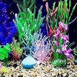 ETGtek(TM) 人工プラスチックサンゴ水槽の水族館植物の飾りの装飾工場鮮やかなレジンクラフトデコレーション（ブルー）2個入り