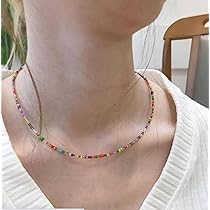 カラフルビーズとペンダントのネックレス カラフルビーズネックレス（ネックレス）｜E&C closet…（イー
