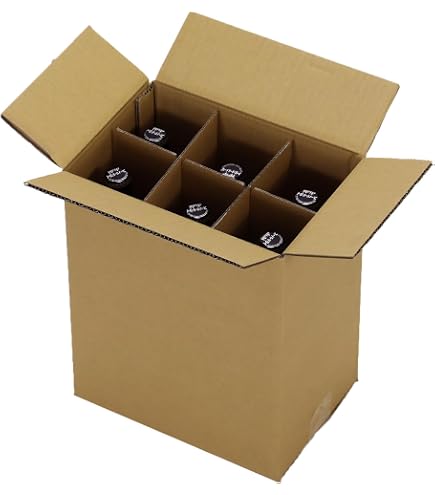 Amazon.co.jp: アースダンボール ダンボール ワイン6本用 宅配箱 10枚
