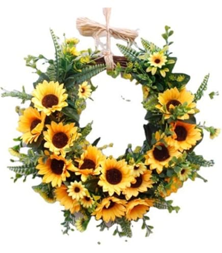 サマーリース　ひまわり Amazon.co.jp: Lulu's ルルズ 夏のひまわりリース 向日葵 サマーリース