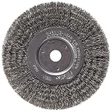 Weiler 804-01065 Trulock Narrow Face Crimped Wire Wheel, 6 Diameter x 3/4 Width, 1/2 - 5/8, 0.0118 S