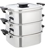 Amazon｜宮崎製作所 オブジェ 蒸し器 28cm 日本製 5年保証 IH対応 軽量