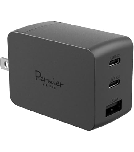 Amazon | 多摩電子工業 PD65W対応 AC充電器 USB x3ポート（USB-C x2