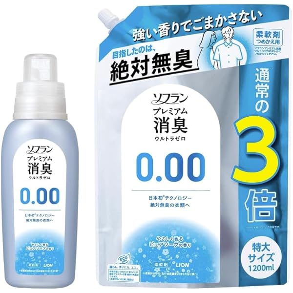 【snow.aya】ソフランプレミアム消臭 ウルトラゼロ 1200ml✖️7 Amazon | ソフラン プレミアム消臭 【まとめ買い 大容量