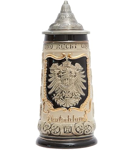 Amazon.co.jp: German Beer Stein Germany 0.5 litre tankard, yellow