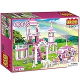 COGO Girls the Cinderella Pumpkin Coach Princess Castle Toys for Girls Building Block Construction T