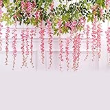 造花 Amandakasa 観葉植物 アイビー 10本 壁掛け インテリア 葉 ツル ピンク