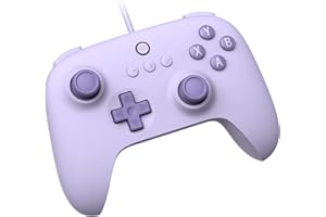 8Bitdo Ultimate C Windows PC、Android、Steam Deck、Raspberry Pi 用の有線コントローラー(Lilac Purple)
